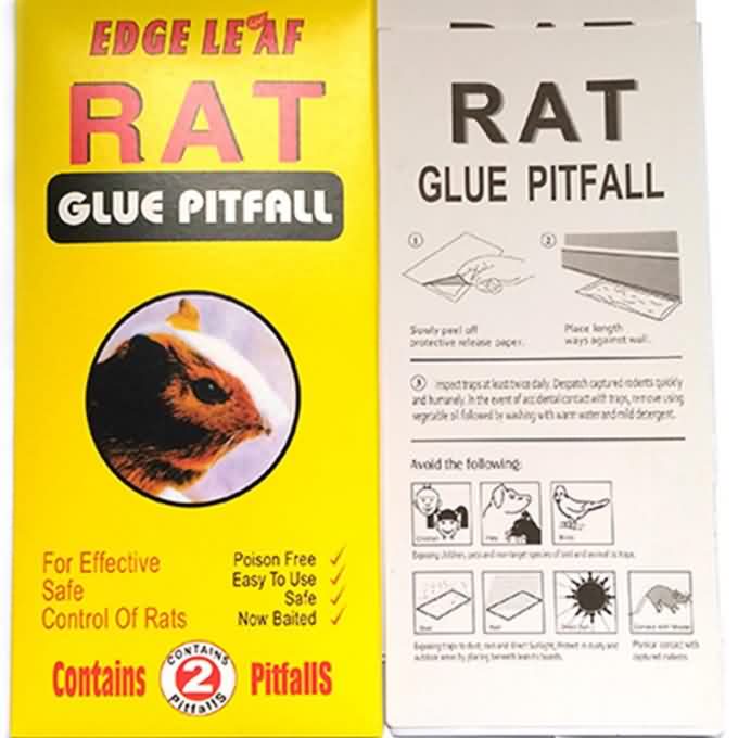 Controle de camundongos GO-206 Rat Mouse Cola Pitfall Tamanho L Placa Amarela