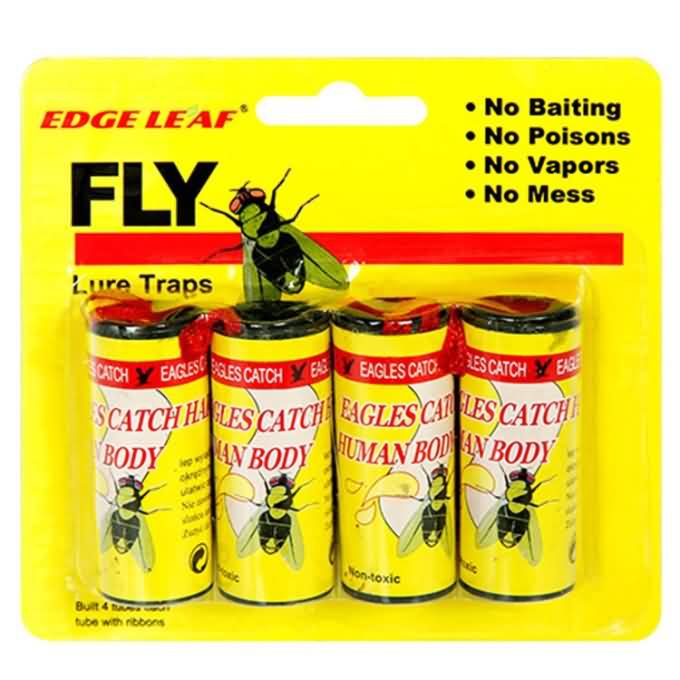 Yello Fly Glue Ribbon Trap 4 Pcs Blister Non-Toxic Catcher controle de pragas placa de cola de mosca